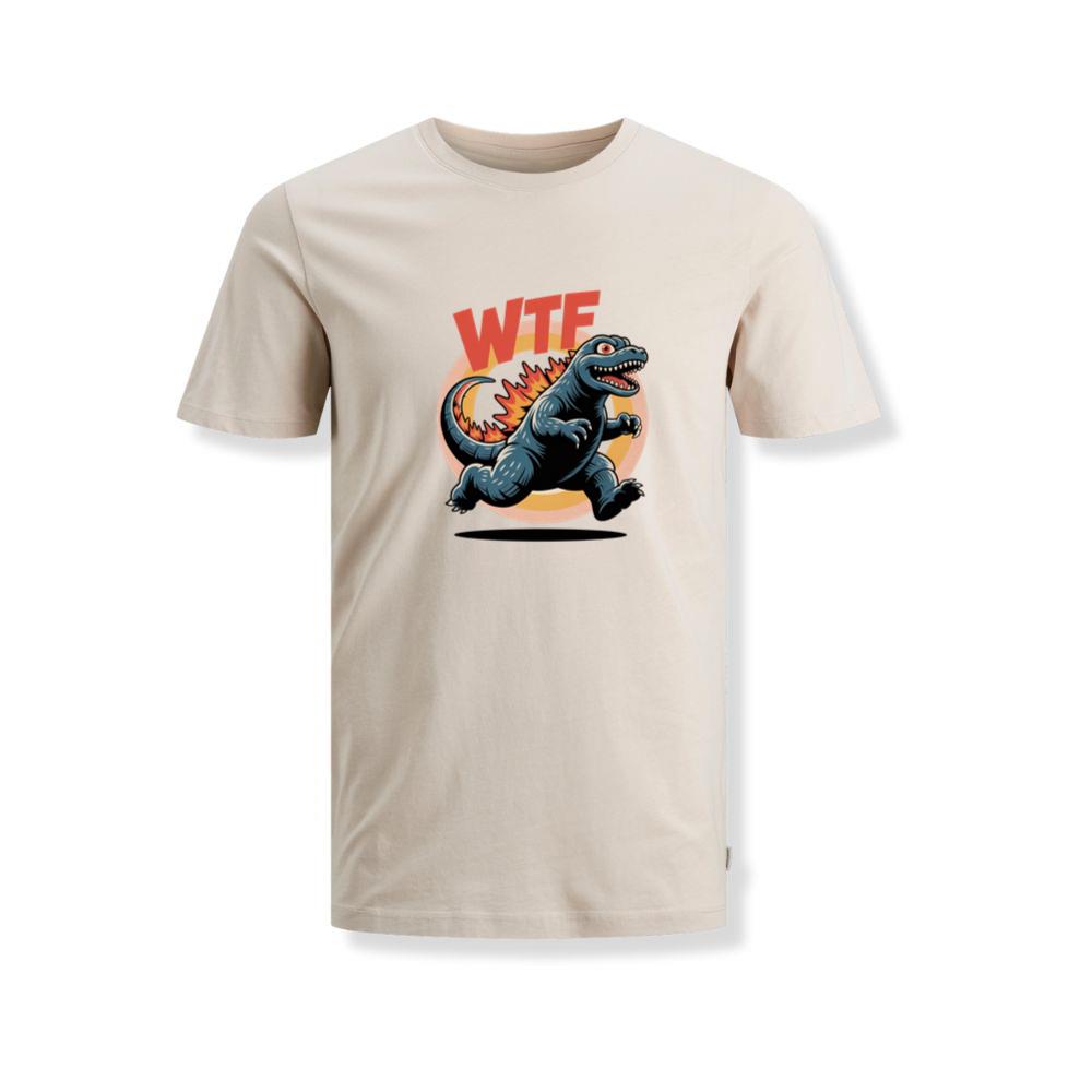 WTF Dinosaur Monster Retro Cartoon Graphic T-Shirts