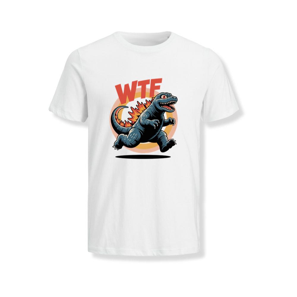WTF Dinosaur Monster Retro Cartoon Graphic T-Shirts