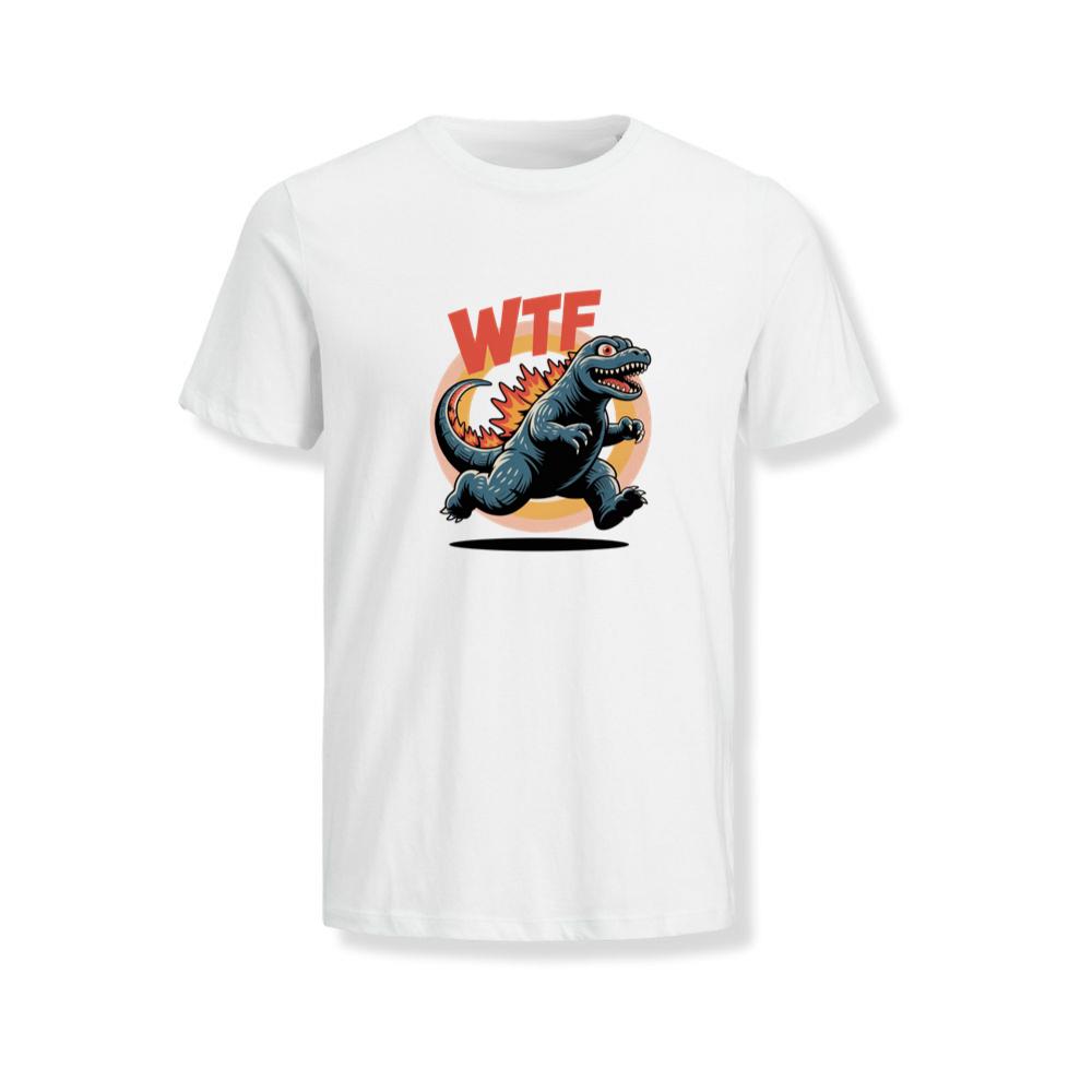 WTF Dinosaur Monster Retro Cartoon Graphic T-Shirts