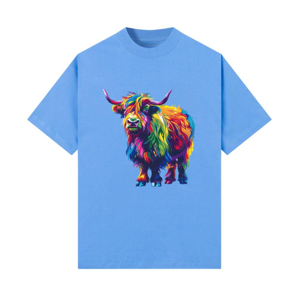 Yak Rainbow Colorful Animal Art T-Shirt