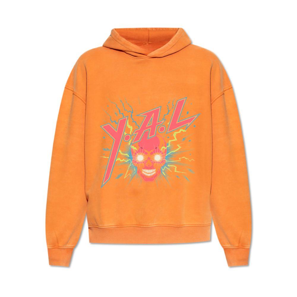 YAL Skull Lightning Bolt Retro Graphic Hoodies