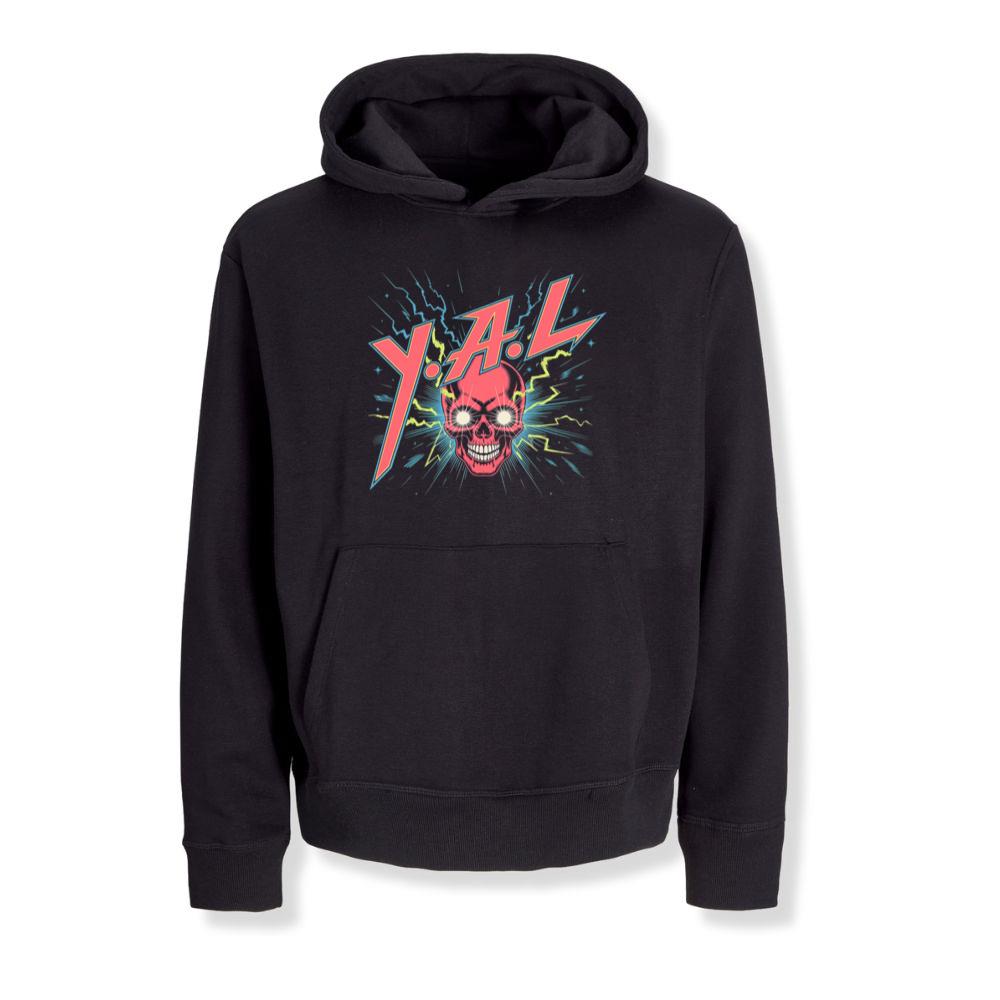 YAL Skull Lightning Bolt Retro Graphic Hoodies