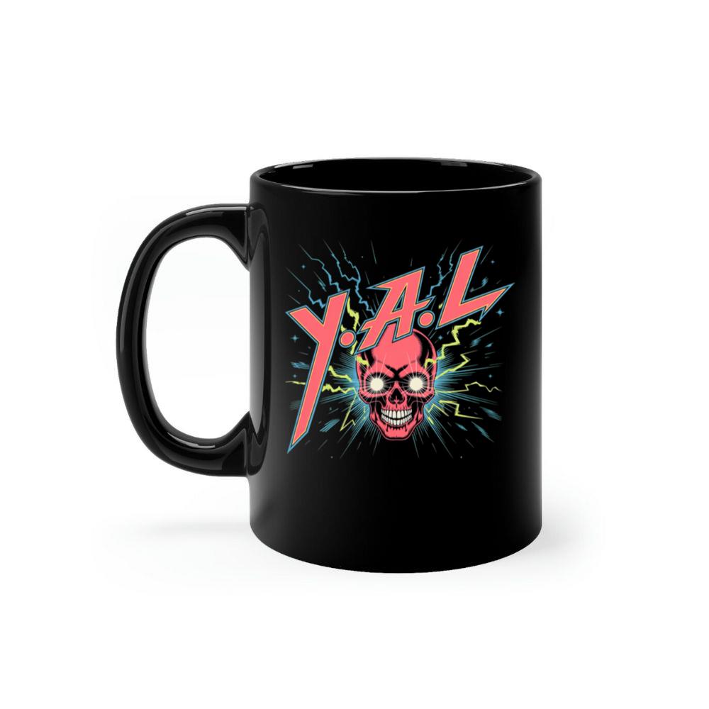 YAL Skull Lightning Bolt Retro Graphic Mug