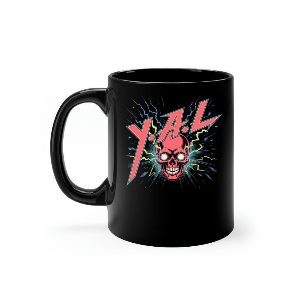 YAL Skull Lightning Bolt Retro Graphic Mug