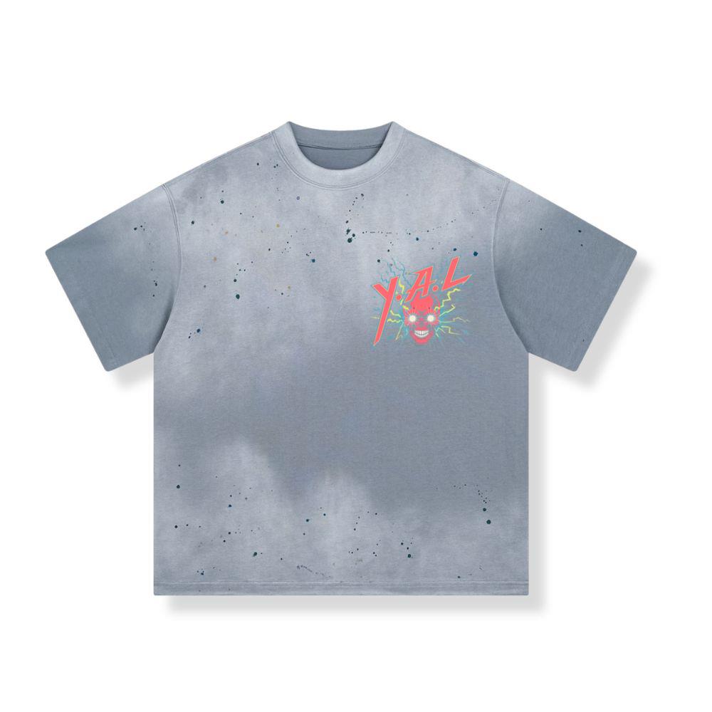 YAL Skull Lightning Bolt Retro Graphic T-Shirts