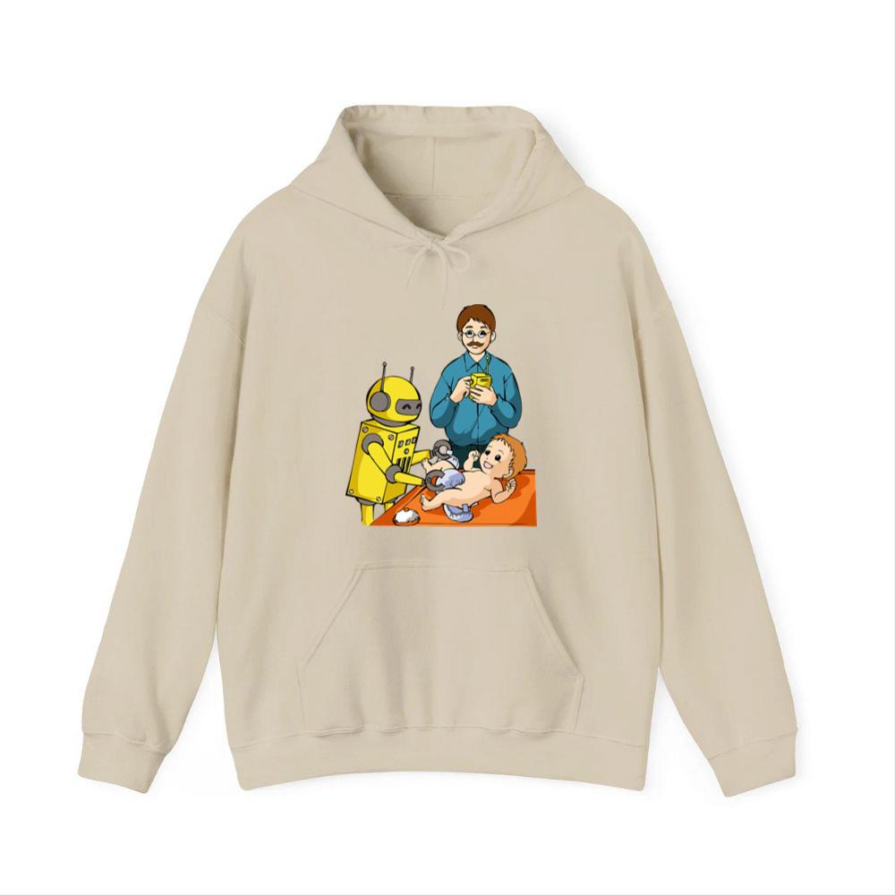 Yellow Robot Helps Baby Hoodies