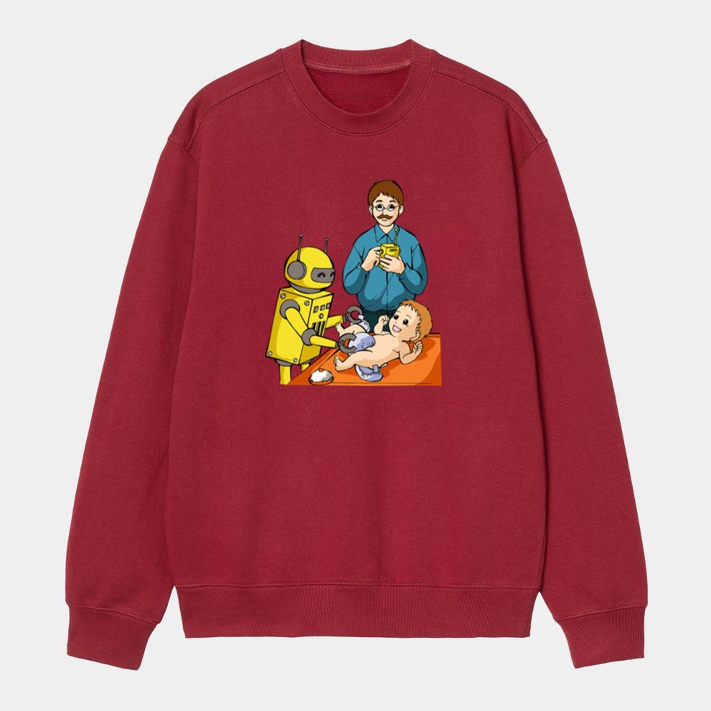 Yellow Robot Helps Baby Sweatshirt