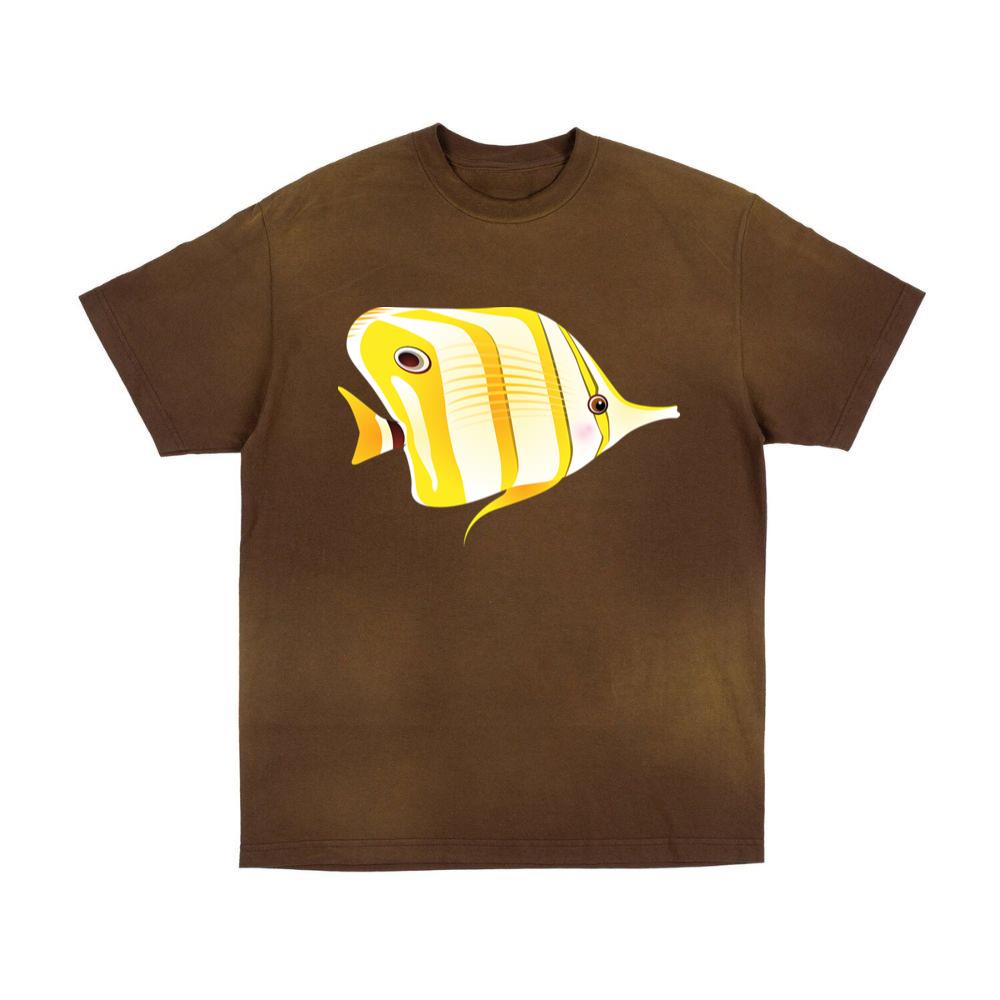 Yellow Striped Cartoon Butterfly Fish T-Shirts