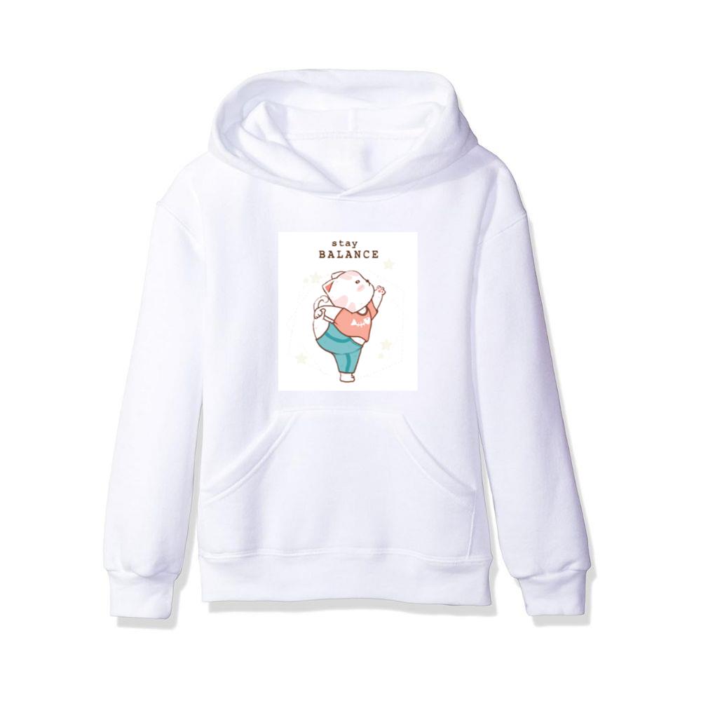 Yoga Cat with Fishbone Shirt Hoodies