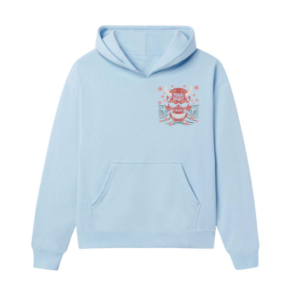 Yokai Spirit Red Demon Mask Japanese Style Hoodie