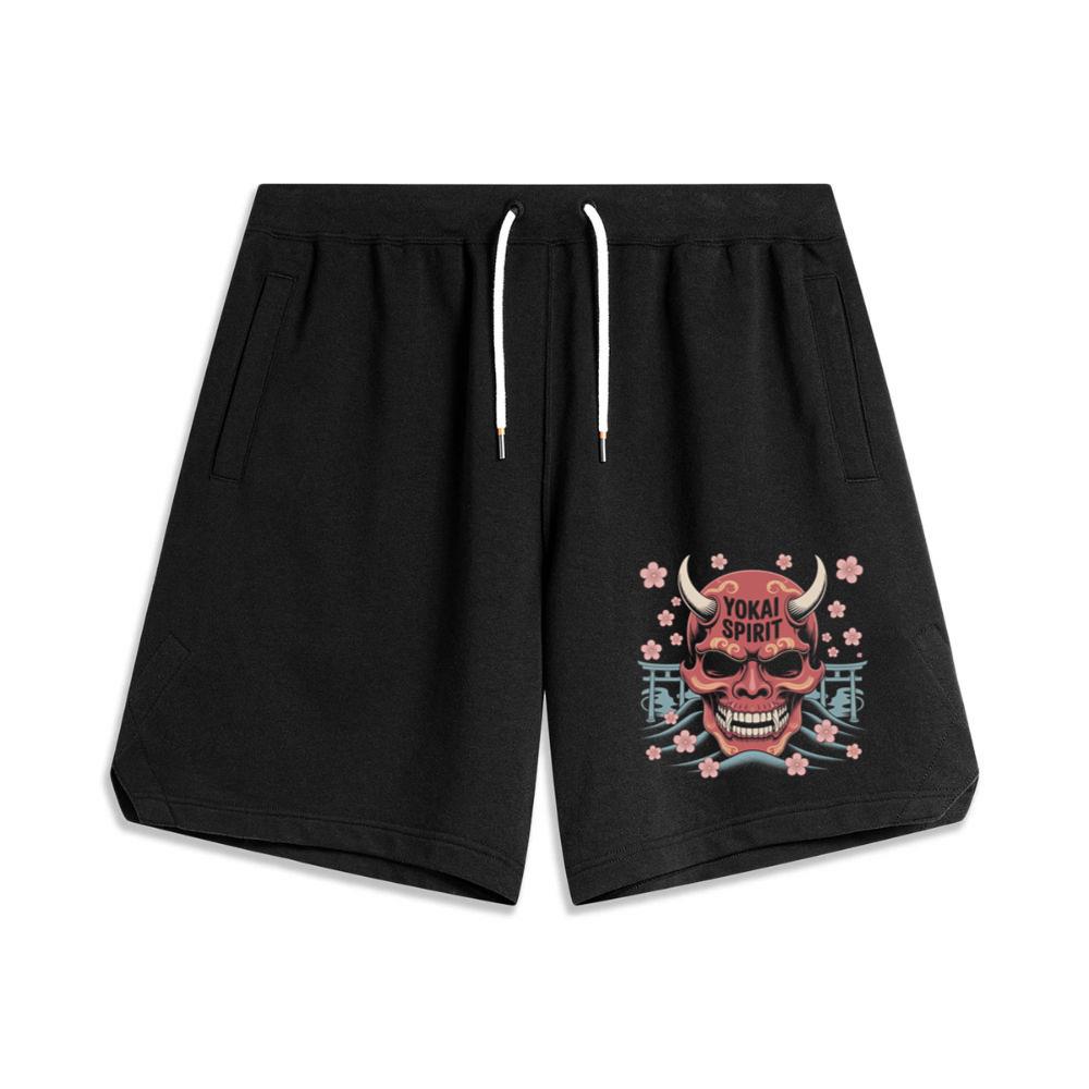 Yokai Spirit Red Demon Mask Japanese Style Short