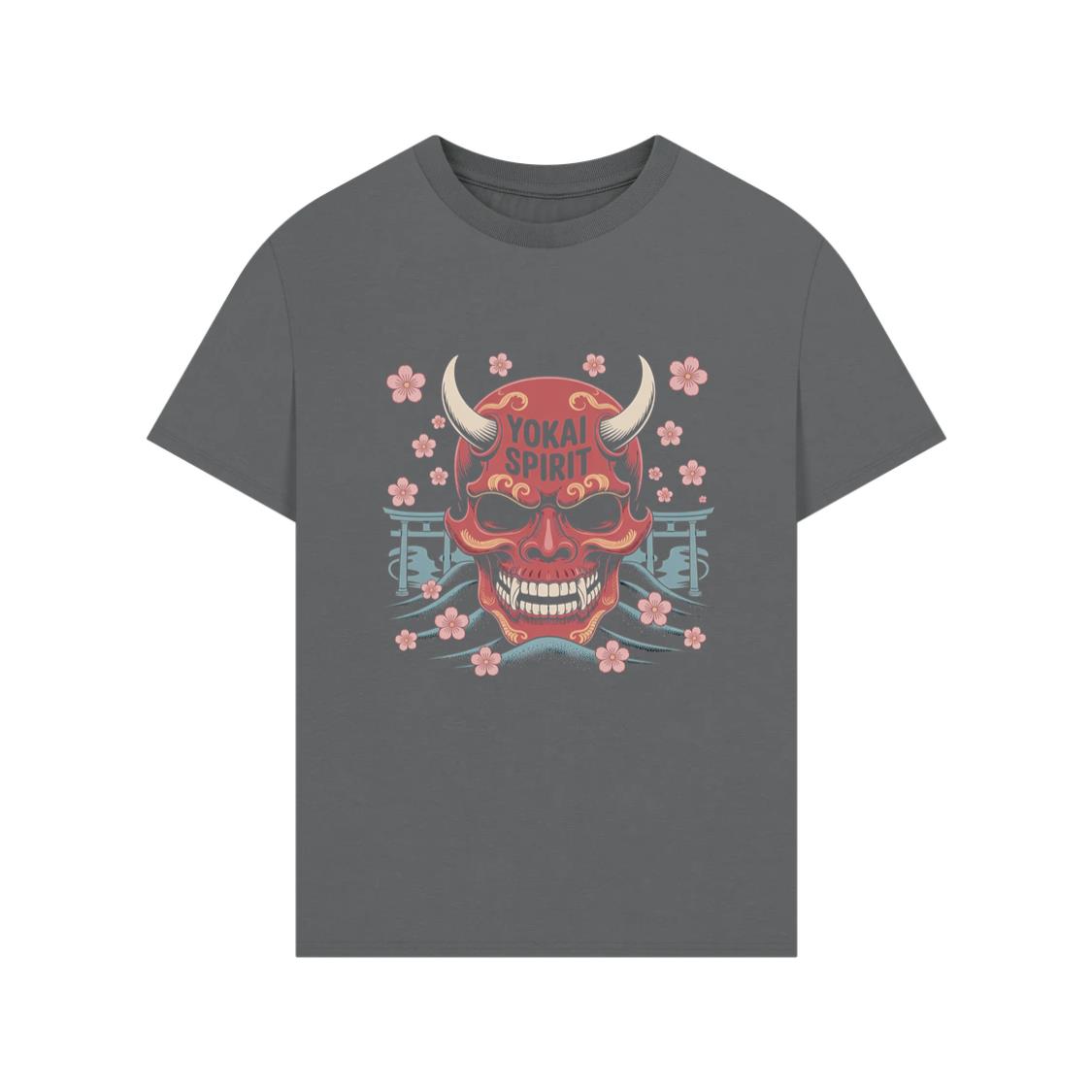 Yokai Spirit Red Demon Mask Japanese Style TShirt Rewinde