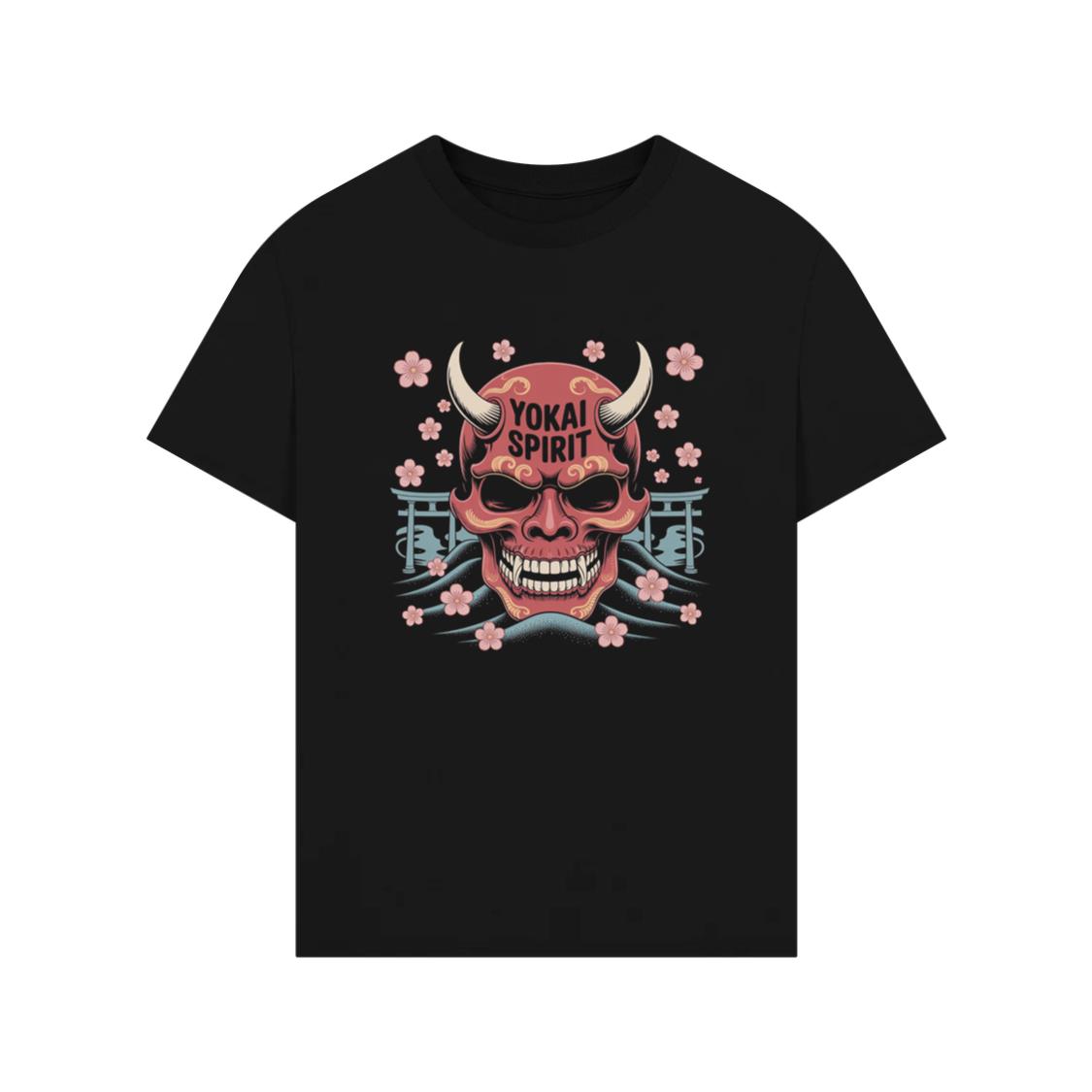 Yokai Spirit Red Demon Mask Japanese Style TShirt Rewinde
