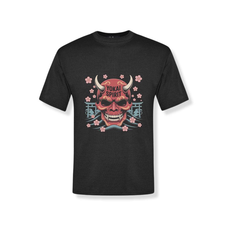 Yokai Spirit Red Demon Mask Japanese Style T-Shirt