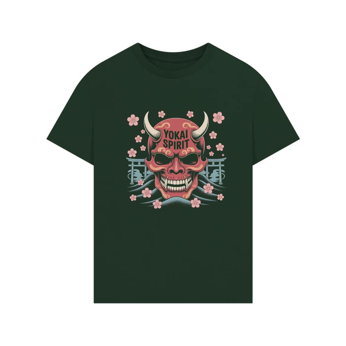 Yokai Spirit Red Demon Mask Japanese Style TShirt Rewinde