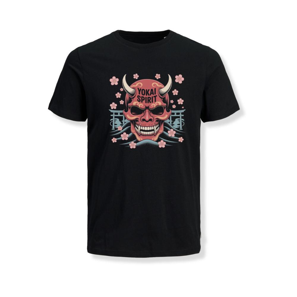 Yokai Spirit Red Demon Mask Japanese Style TShirt Myheroshop