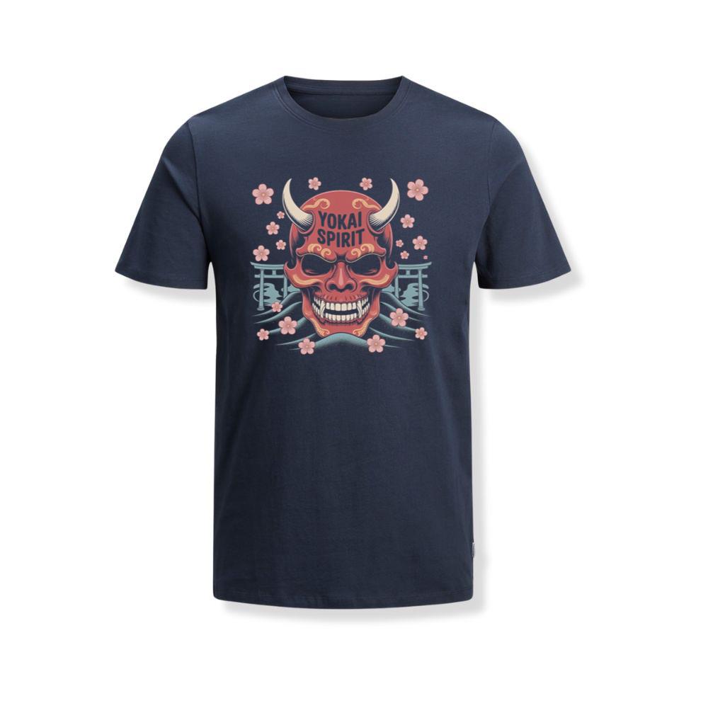 Yokai Spirit Red Demon Mask Japanese Style TShirt Myheroshop