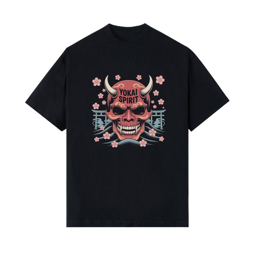 Yokai Spirit Red Demon Mask Japanese Style T-Shirts