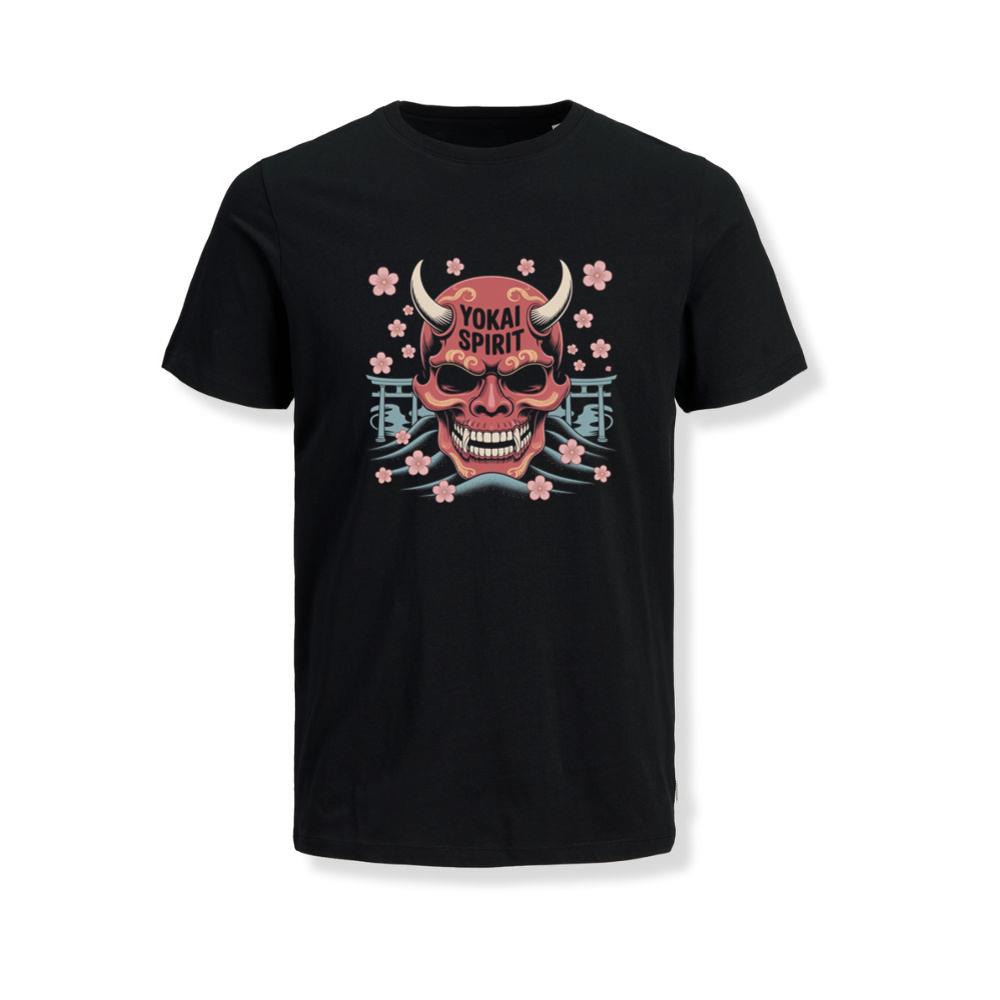Yokai Spirit Red Demon Mask Japanese Style T-Shirts