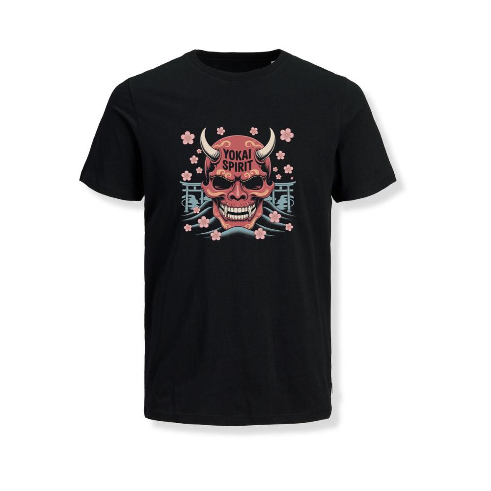 Yokai Spirit Red Demon Mask Japanese Style T-Shirts