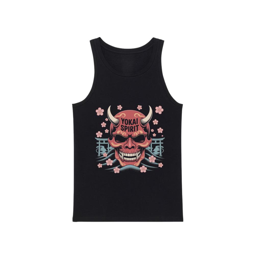Yokai Spirit Red Demon Mask Japanese Style Tank Top