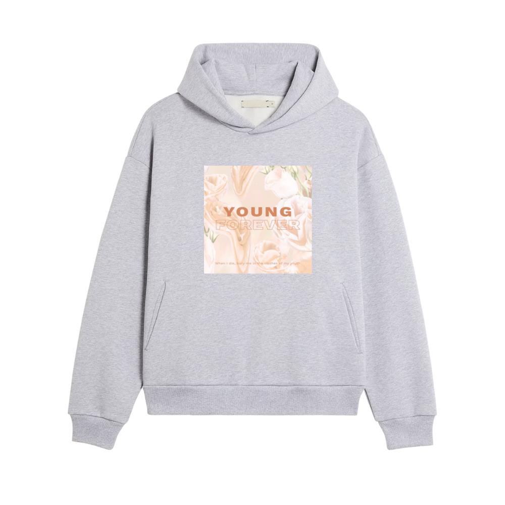 Young Forever in Floral Whispers Hoodies