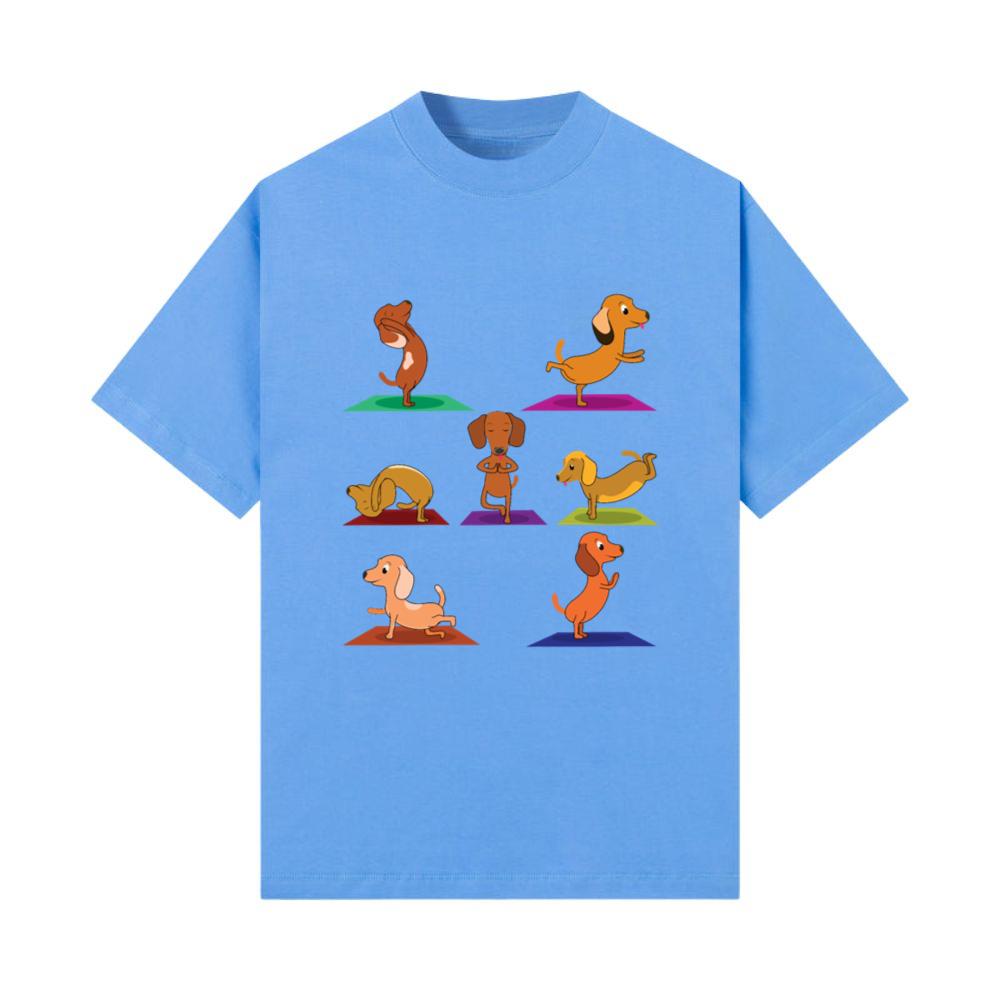 Zen Namaste Animal Meditation Dachshund Yoga T-Shirt