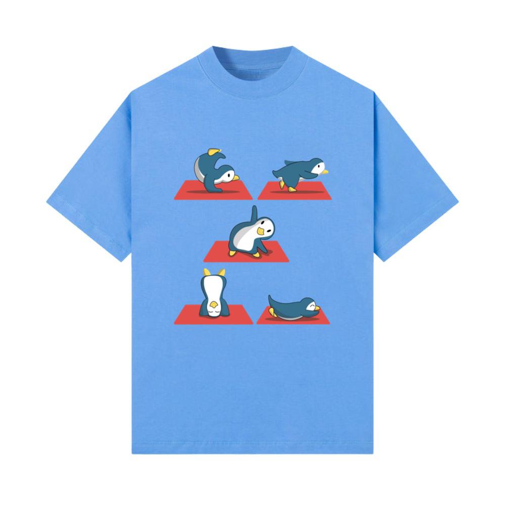 Zen Namaste Animal Meditation Kawaii Penguin Yoga T-Shirt