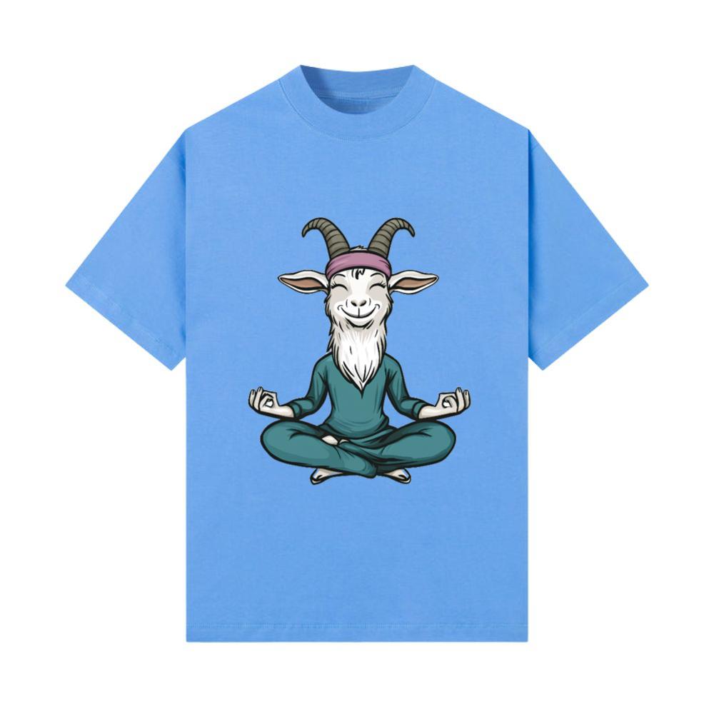 Zen Yoga Goat – Meditating Animal Design T-Shirt