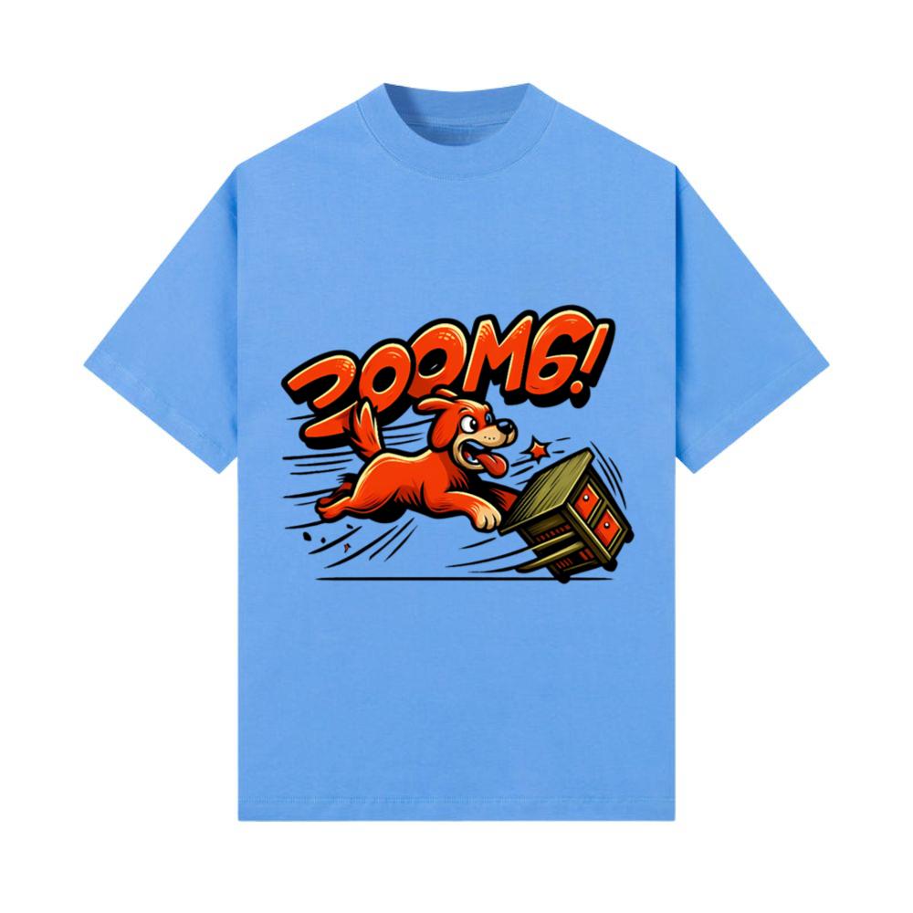 Zoomg Dog Chaos Funny Hyper Dog Cartoon Design T-Shirt